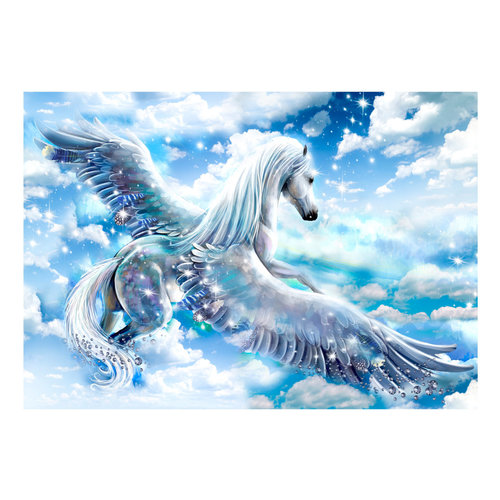 Fotobehang - Pegasus ( Blauw ), premium print vliesbehang