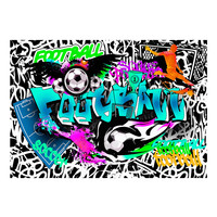 Fotobehang -Passie voor Voetbal , Football II , Graffiti, 5 maten, premium print vliesbehang, instructies bijgevoegd, voor woonkamer en slaapkamer Fotobehang -Passie voor Voetbal , Football II , Graffiti, 5 maten, premium print vliesbehang, instructies bijgevoegd, voor woonkamer en slaapkamer