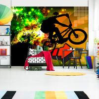 Fotobehang - Mountainbike , premium print vliesbehang Fotobehang - Mountainbike , premium print vliesbehang
