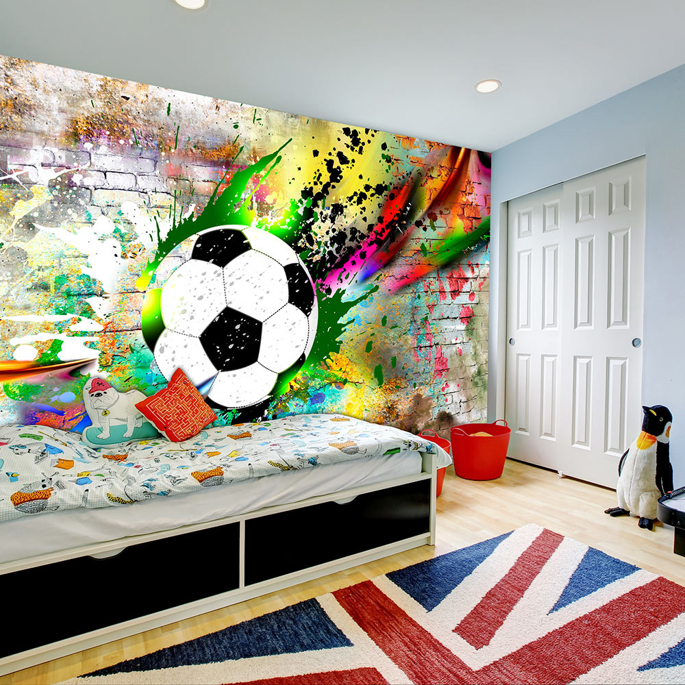 Fotobehang - Urban voetbal, premium print vliesbehang afbeelding