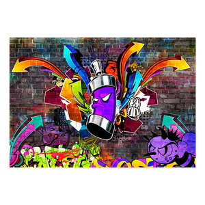 Fotobehang - Graffiti, premium print vliesbehang, 5 maten, instructie bijgevoegd, geen behangtafel nodig, eenvoudig aan te brengen