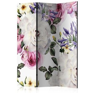 Vouwscherm / Kamerscherm - Bloemen pracht 135x172cm, gemonteerd geleverd, dubbelzijdig geprint