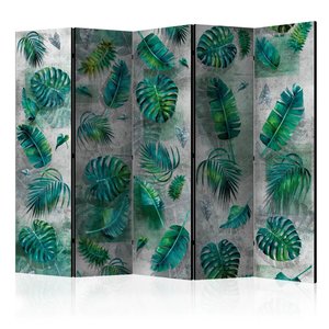 Vouwscherm / Kamerscherm - De moderne jungle  225x172cm, gemonteerd geleverd, dubbelzijdig geprint