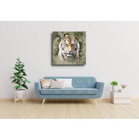 Karo-art Schilderij - Siberische tijger portret , Multikleur , 3 maten , Premium print