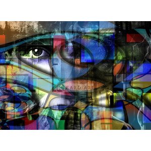 Karo-art Afbeelding op acrylglas - Abstract modern, het oog