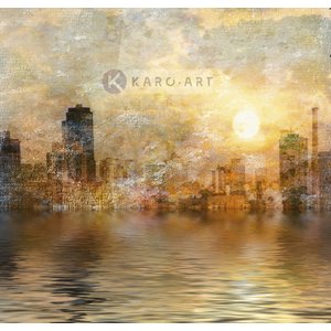Karo-art Afbeelding op acrylglas - New York, digitale afbeelding op canvas