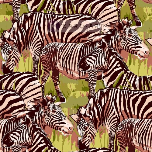 Karo-art Afbeelding op acrylglas - Zebra op de savanne