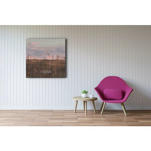 Karo-art Schilderij - Verlaten landschap (premium print op canvas), Multikleur , 3 maten , Wanddecoratie