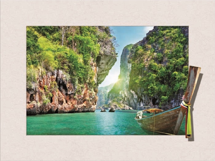 Schilderij - Thailand 3D Look, 30x40 afbeelding