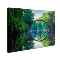 Schilderij - Weerspiegeling,Duivelsbrug  80x60