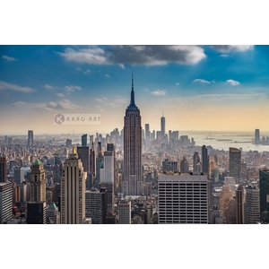 Karo-art Schilderij - Empire State Building New York City , Multikleur , 2 maten , Premium print