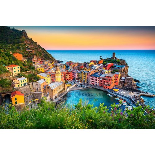 Karo-art Schilderij  - Ligurië, Italië , Multikleur , 3 maten , Premium print