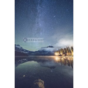 Karo-art Afbeelding op acrylglas - Emerald Lake, Melkweg Karo-art Afbeelding op acrylglas - Emerald Lake, Melkweg