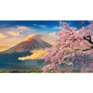 Karo-art Afbeelding op acrylglas - Vulkaan Fuji, Bloesem, Japan Karo-art Afbeelding op acrylglas - Vulkaan Fuji, Bloesem, Japan