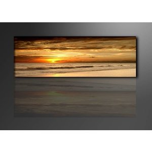 Schilderij - Sunset, Oranje, 120X40cm, 1luik