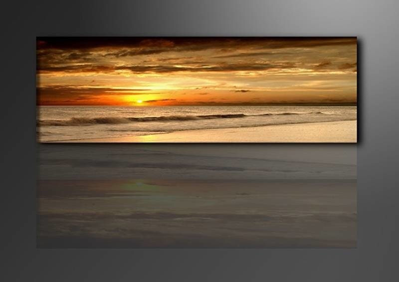 Schilderij - Sunset, Oranje, 120X40cm, 1luik
