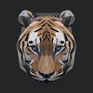 Karo-art Afbeelding op acrylglas - Tijger, digitaal Karo-art Afbeelding op acrylglas - Tijger, digitaal