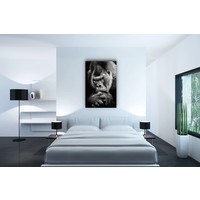 Karo-art Schilderij - Gorilla , Zwart wit , 3 maten , Premium print