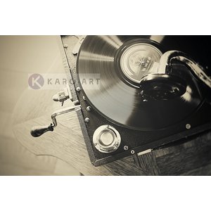 Karo-art Afbeelding op acrylglas - Vintage platenspeler Karo-art Afbeelding op acrylglas - Vintage platenspeler