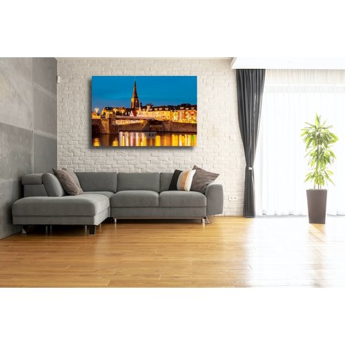 Karo-art Schilderij - Maastricht, Sint Servaas brug , Multikleur , 3 maten , Premium print,