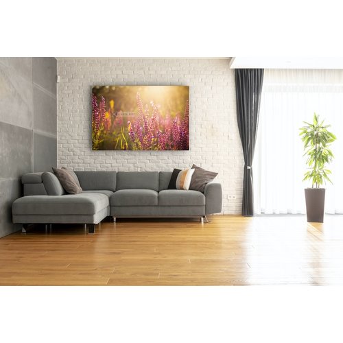 Karo-art Schilderij - Wilde Bloemen , Multikleur , 3 maten , Wanddecoratie