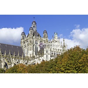 Karo-art Schilderij - 's-Hertogenbosch, St. Jans Kathedraal, Multikleur , 3 maten , print op canvas, premium print