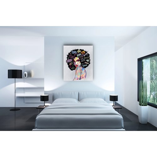 Karo-art Afbeelding op acrylglas - Urban lady, multikleur, premium print