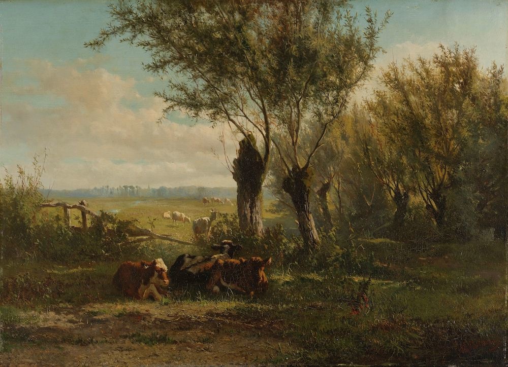 Gerard Bilders, Weiland bij Oosterbeek 90x60cm, Rijksmuseum, premium print, print op canvas, oude meester afbeelding