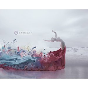 Karo-art Schilderij  - Muse, in stijl, Multikleur , 2 maten , print op canvas, premium print Karo-art Schilderij  - Muse, in stijl, Multikleur , 2 maten , print op canvas, premium print