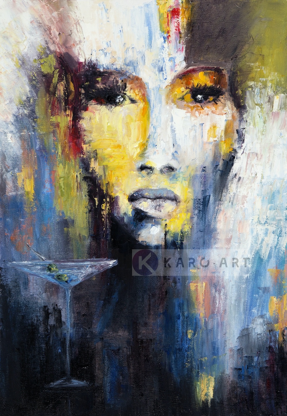 Afbeelding op acrylglas - Abstracte vrouw, print op acrylglas - Karo