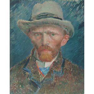 Vincent van Gogh - Zelfportret  60x90cm, Rijksmuseum, premium print, print op canvas, oude meester