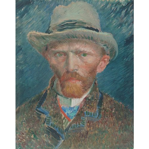 Vincent van Gogh - Zelfportret  60x90cm, Rijksmuseum, premium print, print op canvas, oude meester