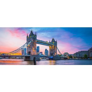 Karo-art Schilderij - Tower Bridge, Londen, Engeland , Multikleur , 2 maten , Premium Print