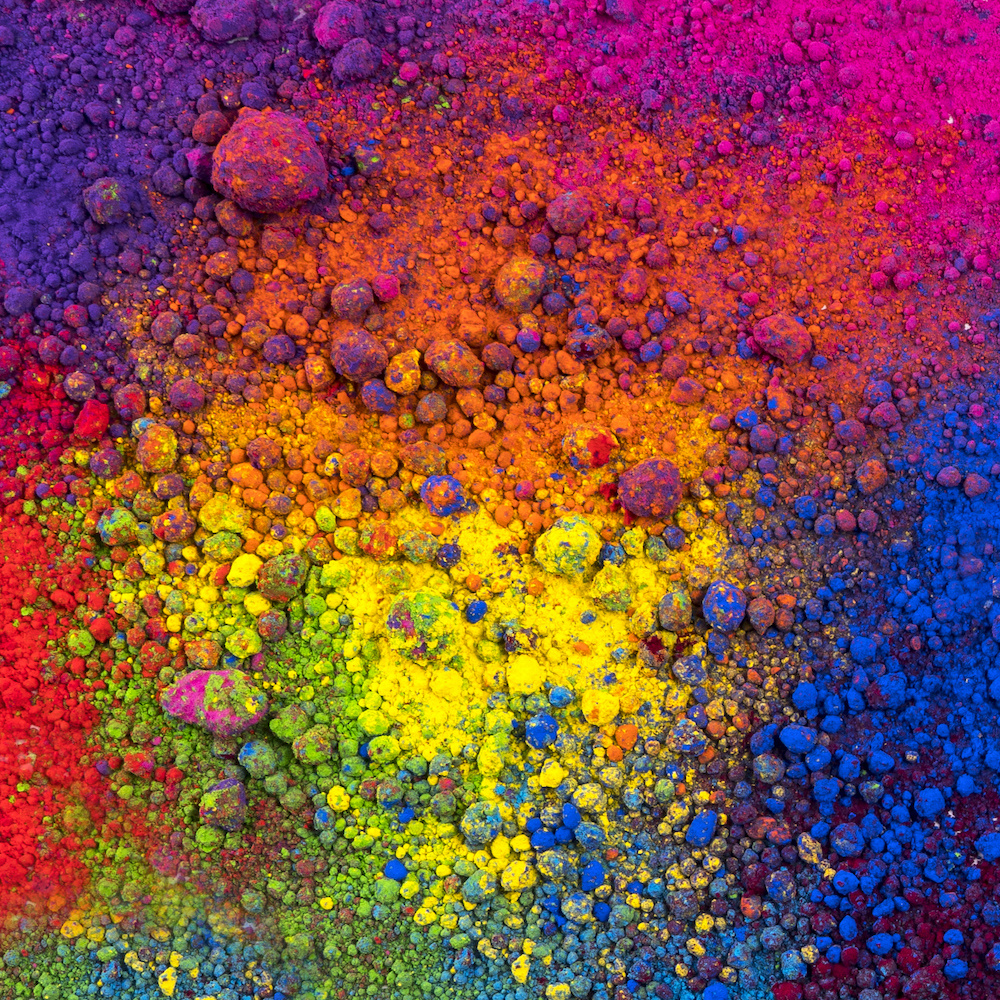 Schilderij - Gekleurde stenen, multikleur , 3 maten , Wanddecoratie afbeelding