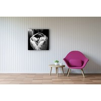 Schilderij - Tulp Zwart-Wit, premium print Karo-art Schilderij - Tulp Zwart-Wit, premium print
