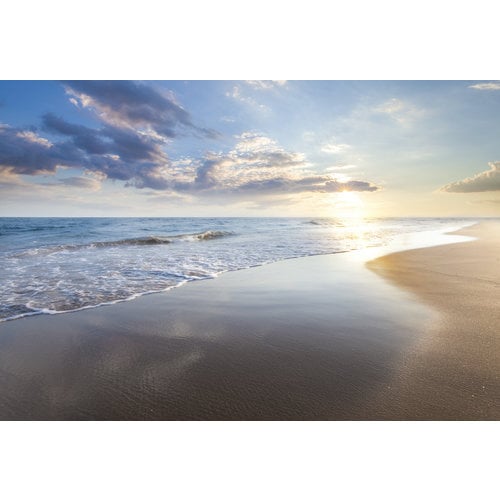 Karo-art Fotobehang - Zonsondergang op het strand III