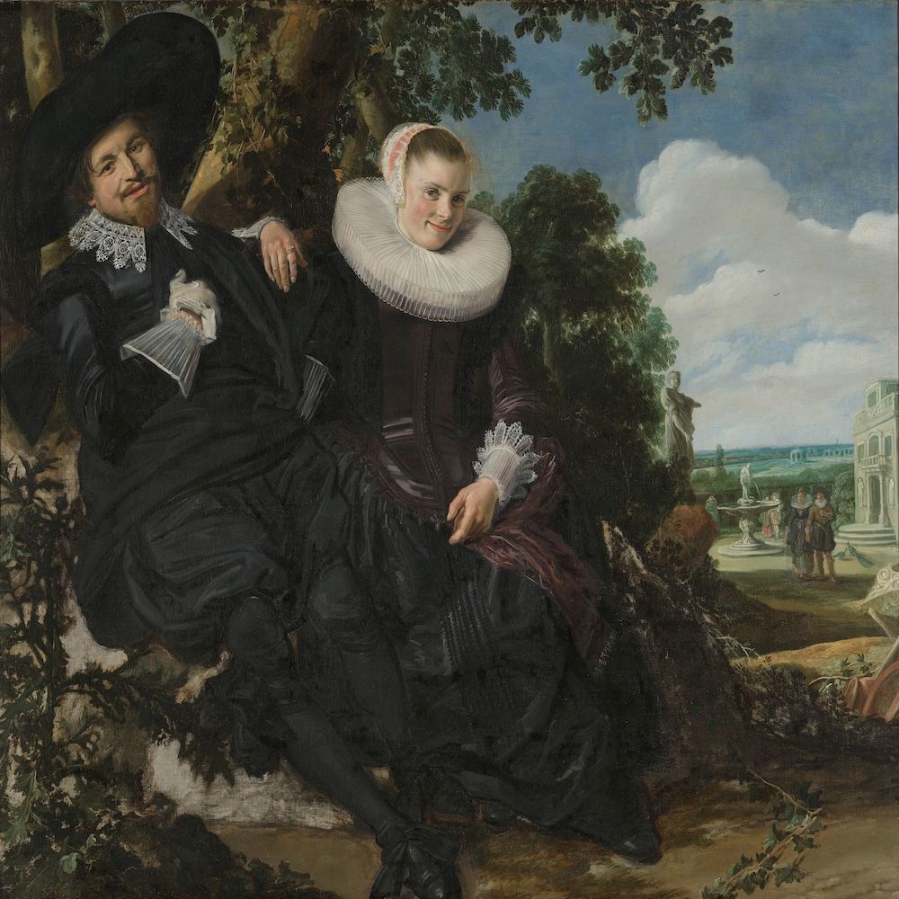 Frans Hals- Portret van een stel, premium print, 2 maten afbeelding