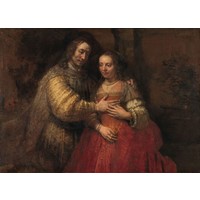 Karo-art Rembrandt van Rijn - Isaak en Rebekka, bekend als Het Joodse bruidje 120x90cm  Rijksmuseum