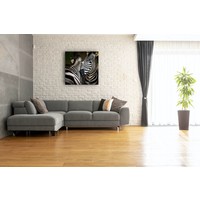 Karo-art Schilderij - Zebra's , premium print, 3 maten