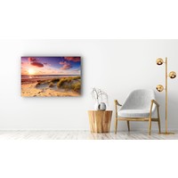 Karo-art Schilderij - Zee, zon, duinen,  2 maten, Premium print