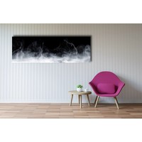 Karo-art Schilderij - Mysterie in het zwart en wit, panorama, 2 maten