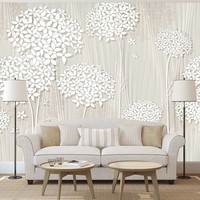 Fotobehang - Bomen in het wit , 400x280cm Fotobehang - Bomen in het wit , 400x280cm