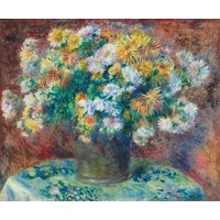 Karo-art Schilderij - Pierre-Auguste Renoir - Chrysanten, 1881/82,  90x70cm.