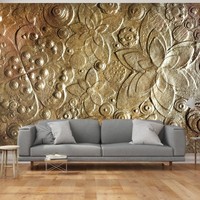 Fotobehang - Gouden muur , 300x210cm Fotobehang - Gouden muur , 300x210cm