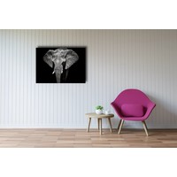 Karo-art Schilderij -Olifant in zwart/wit, magisch, 100x70cm, wanddecoratie