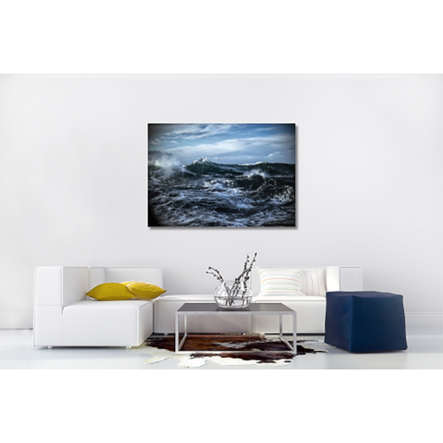 Karo-art Schilderij -Woeste Noordzee, 2 maten. premium print, wanddecoratie