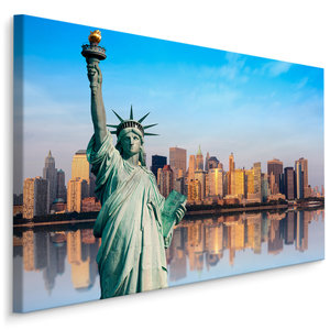 Schilderij - Vrijheidsbeeld van New York , Wanddecoratie , Premium print