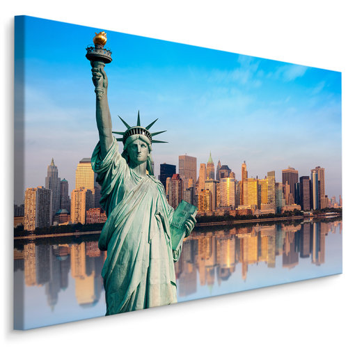 Schilderij - Vrijheidsbeeld van New York , Wanddecoratie , Premium print Schilderij - Vrijheidsbeeld van New York , Wanddecoratie , Premium print