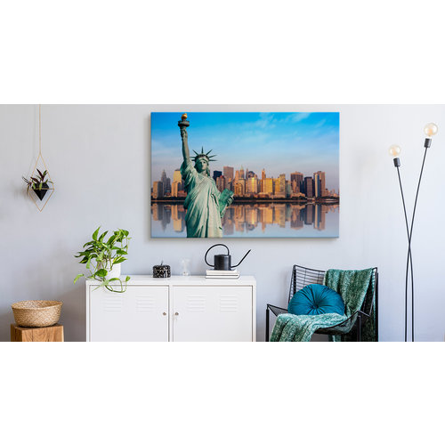 Schilderij - Vrijheidsbeeld van New York , Wanddecoratie , Premium print