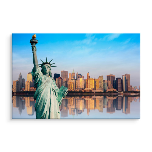 Schilderij - Vrijheidsbeeld van New York , Wanddecoratie , Premium print Schilderij - Vrijheidsbeeld van New York , Wanddecoratie , Premium print